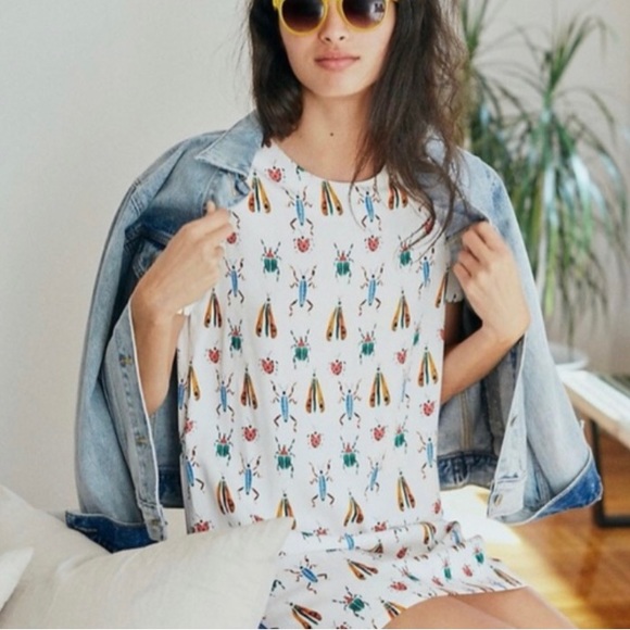 Anthropologie Dresses & Skirts - NWOT Anthropologie Corey Lynn Calter White Bug Printed Dress